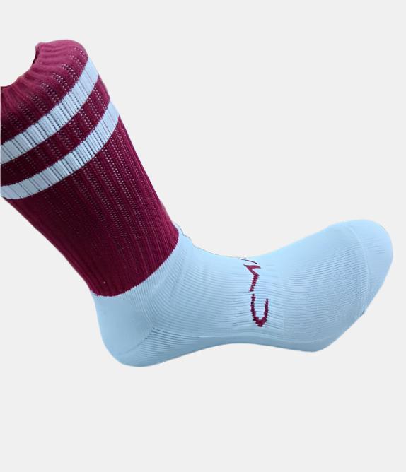 CMAC Midi Sock Maroon/White