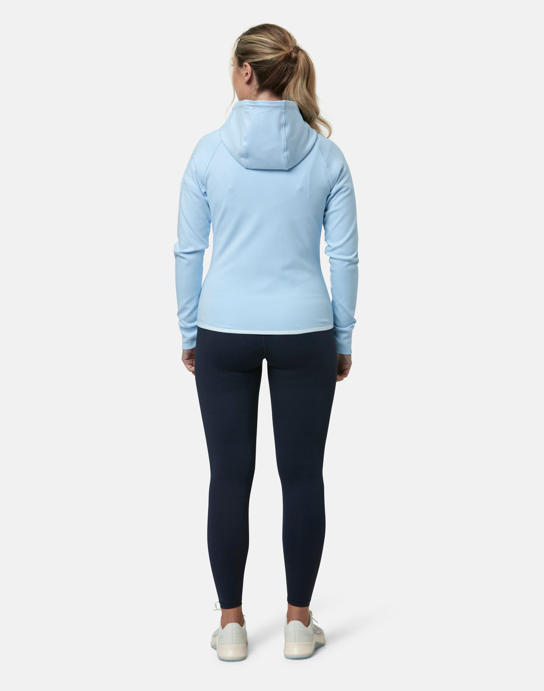 Gym + Coffee Chill Zip Hoodie W Baby Blue