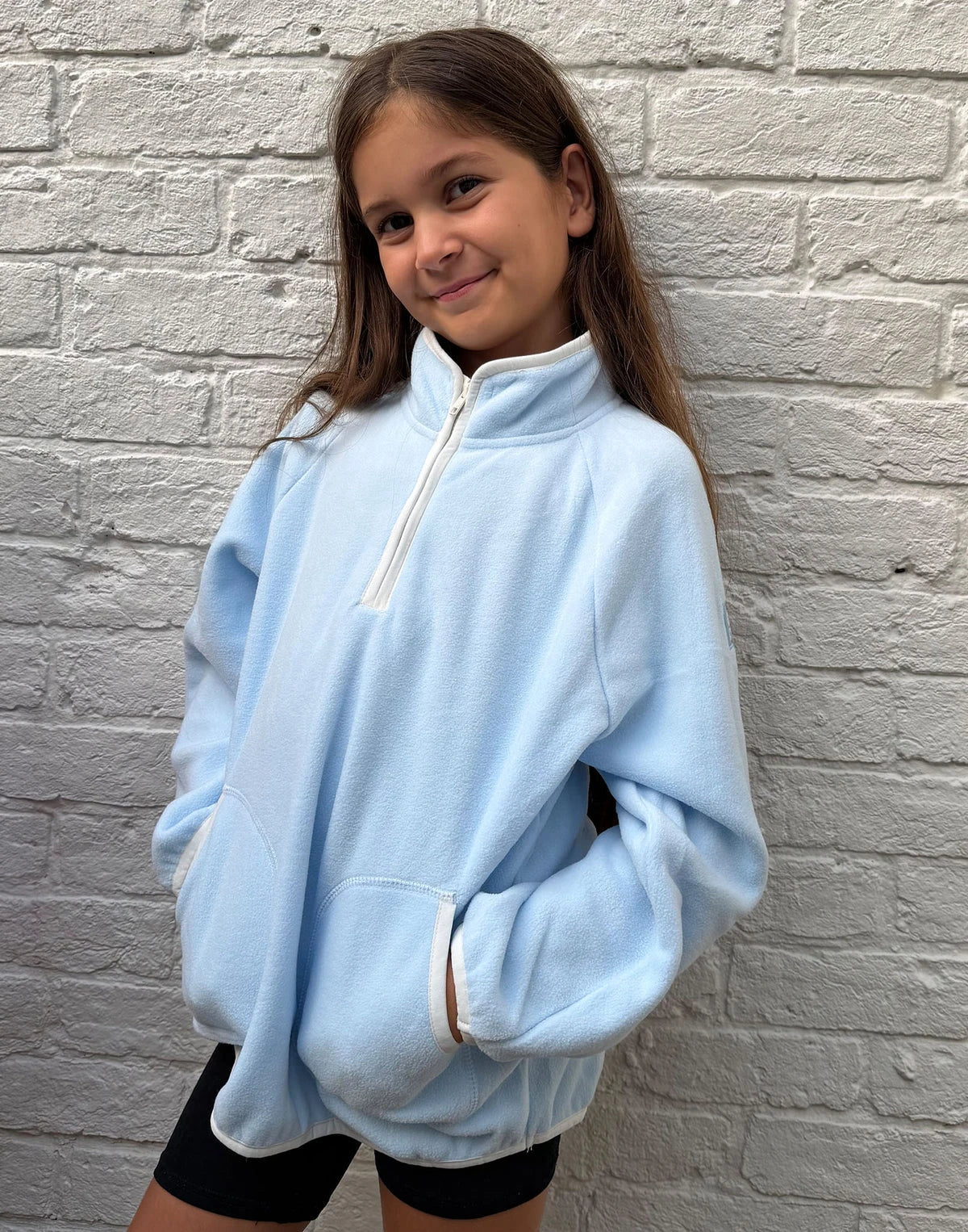 Gym+ Coffee Kids Polar Fleece in Glacial Blue