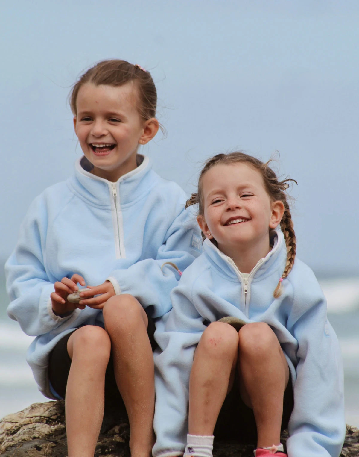 Gym+ Coffee Kids Polar Fleece in Glacial Blue