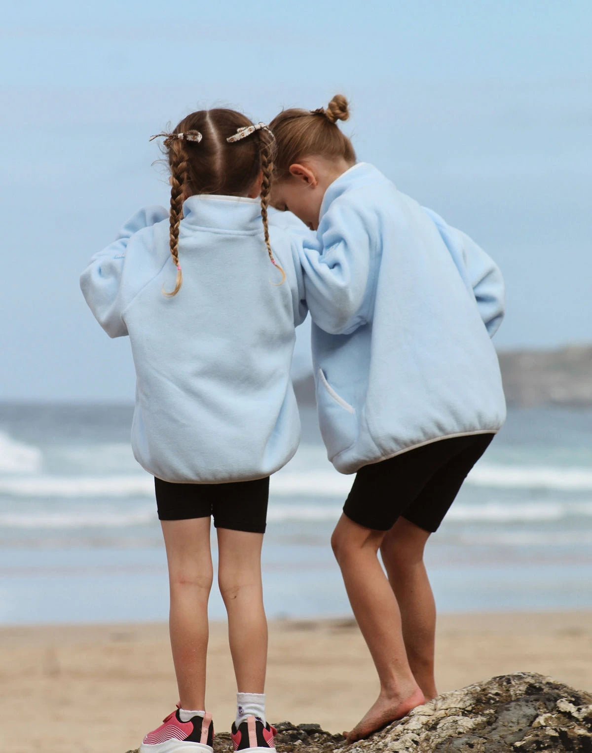 Gym+ Coffee Kids Polar Fleece in Glacial Blue