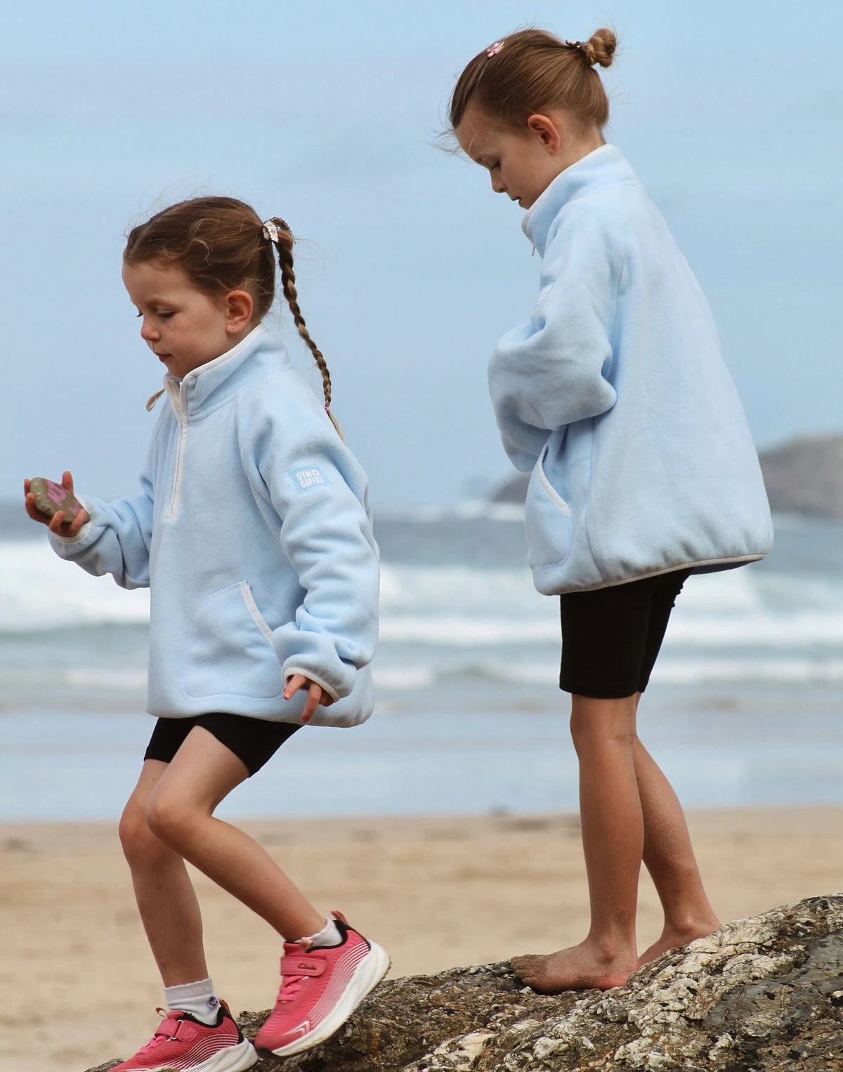 Gym+ Coffee Kids Polar Fleece in Glacial Blue