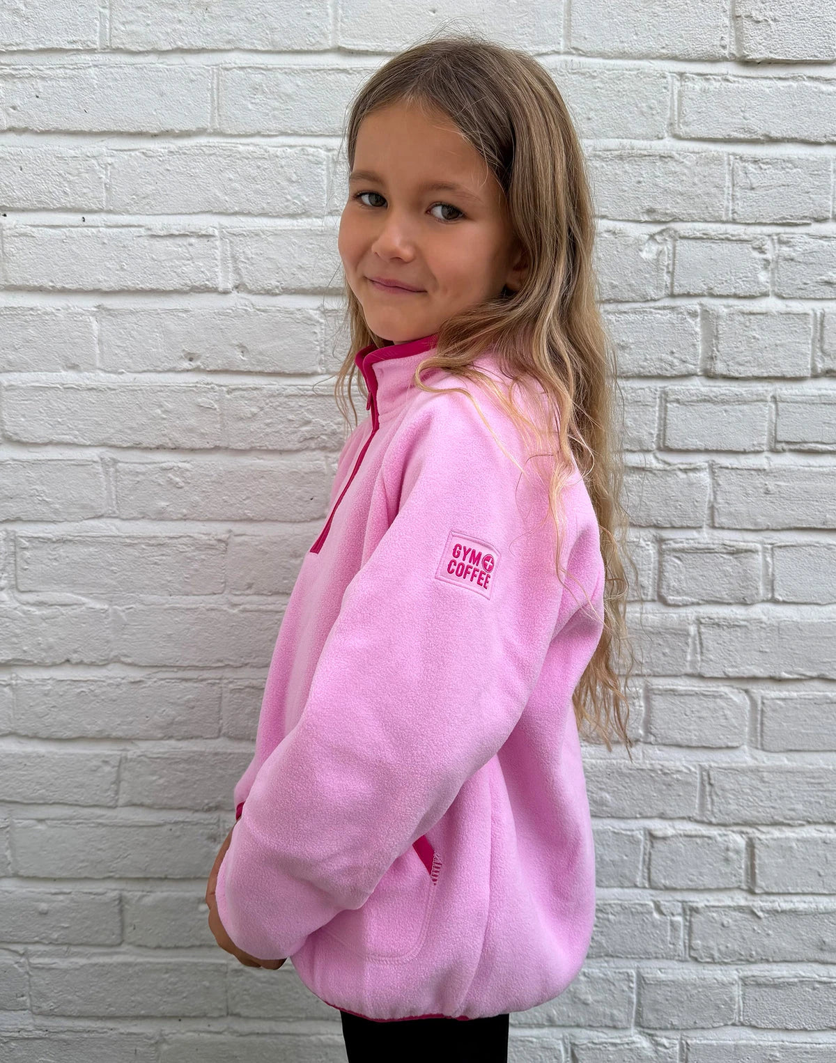 Gym+ Coffee Kids Polar Fleece in Pink Blossom