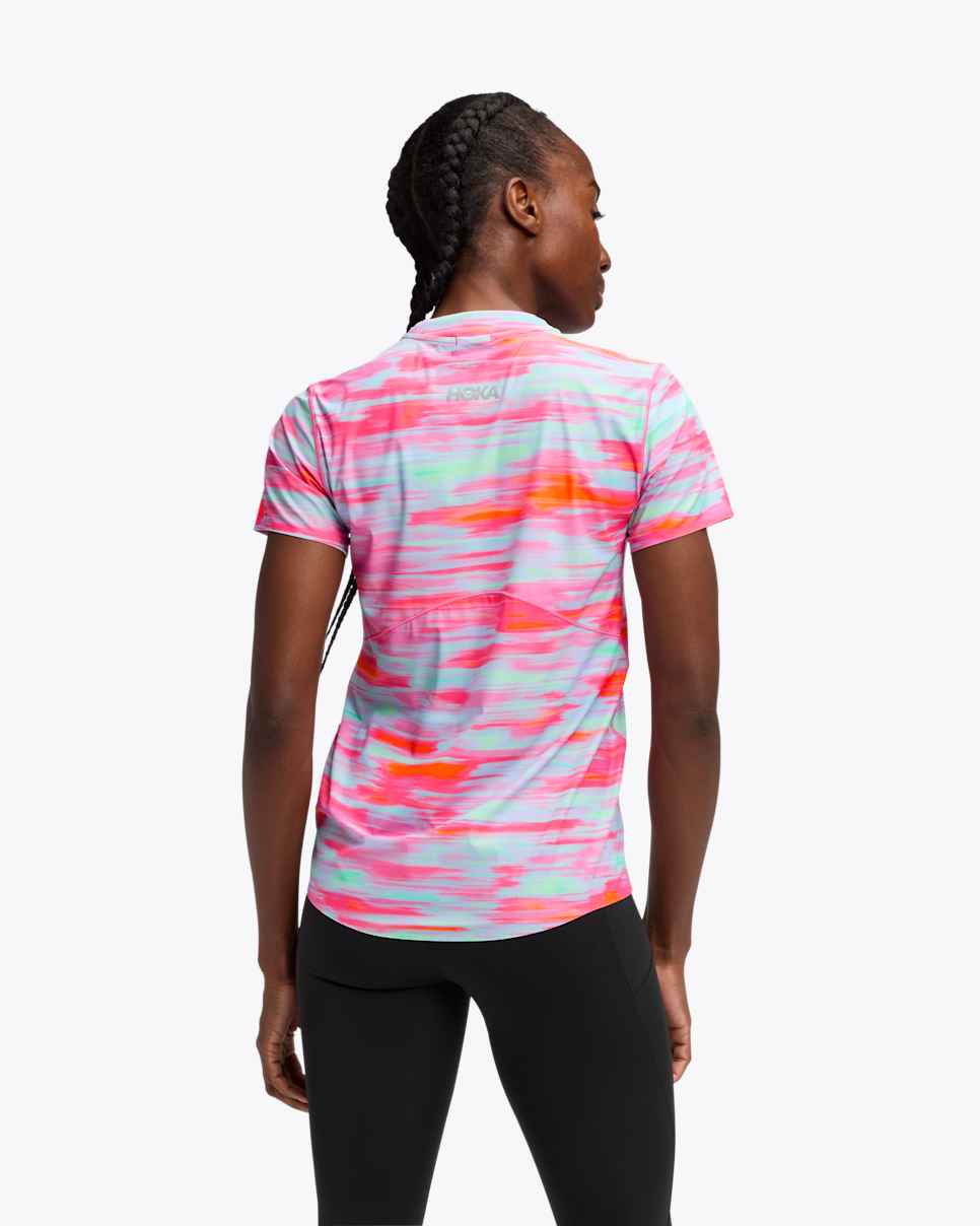 Hoka Airolite Short Sleeve 2.0 W Pink Blurr
