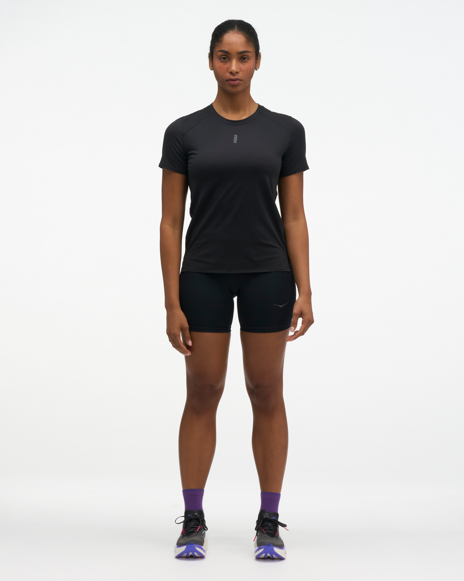 Hoka W Everyrun W Short Sleeve Black