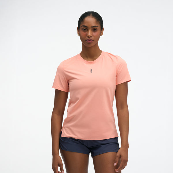 Hoka W Everyrun W Short Sleeve Sunstone