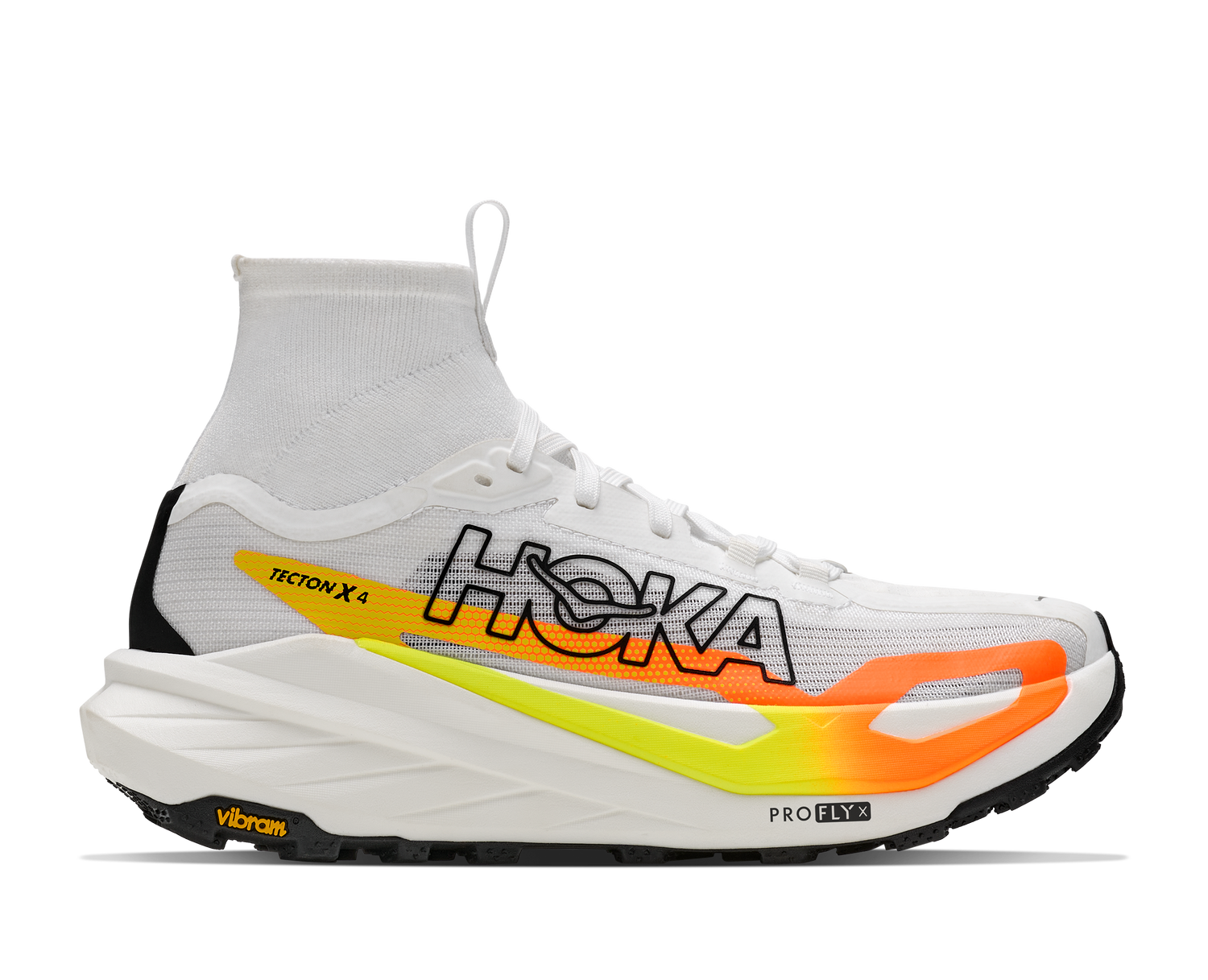 Hoka M Tecton X 4 FROST / NEON TANGERINE