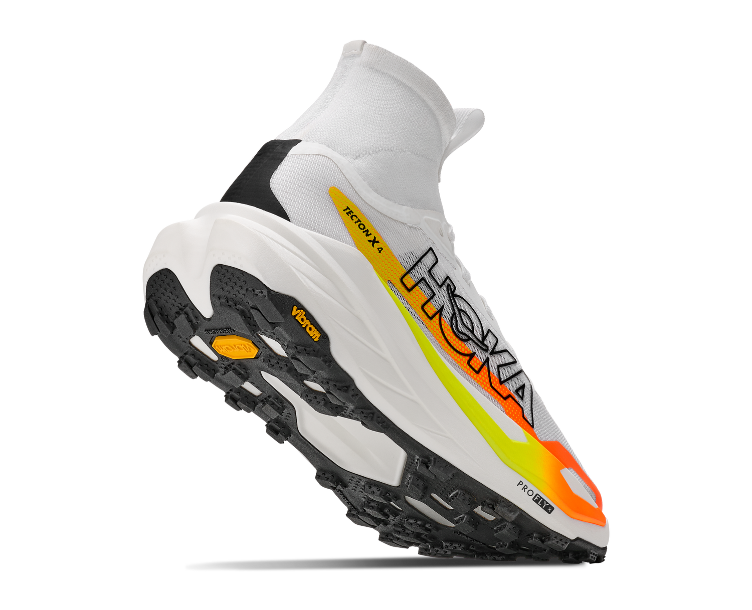 Hoka M Tecton X 4 FROST / NEON TANGERINE