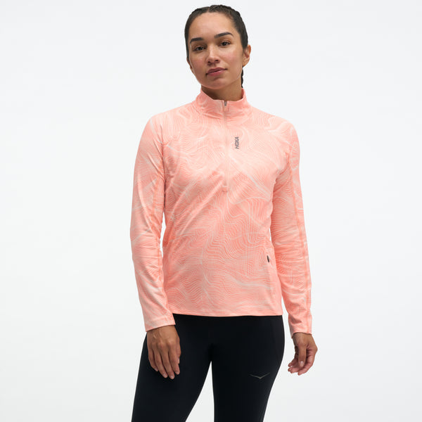 Hoka Skyfoam 1/2 Zip CLF PRT W Sunstone