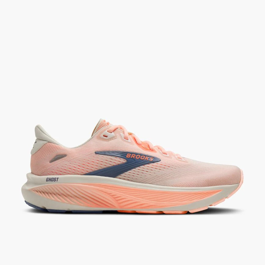 Brooks Ghost 18 W Star White/Cyber Peach/Grey