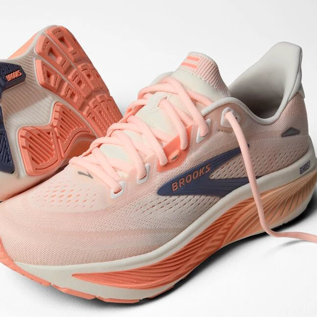 Brooks Ghost 18 W Star White/Cyber Peach/Grey