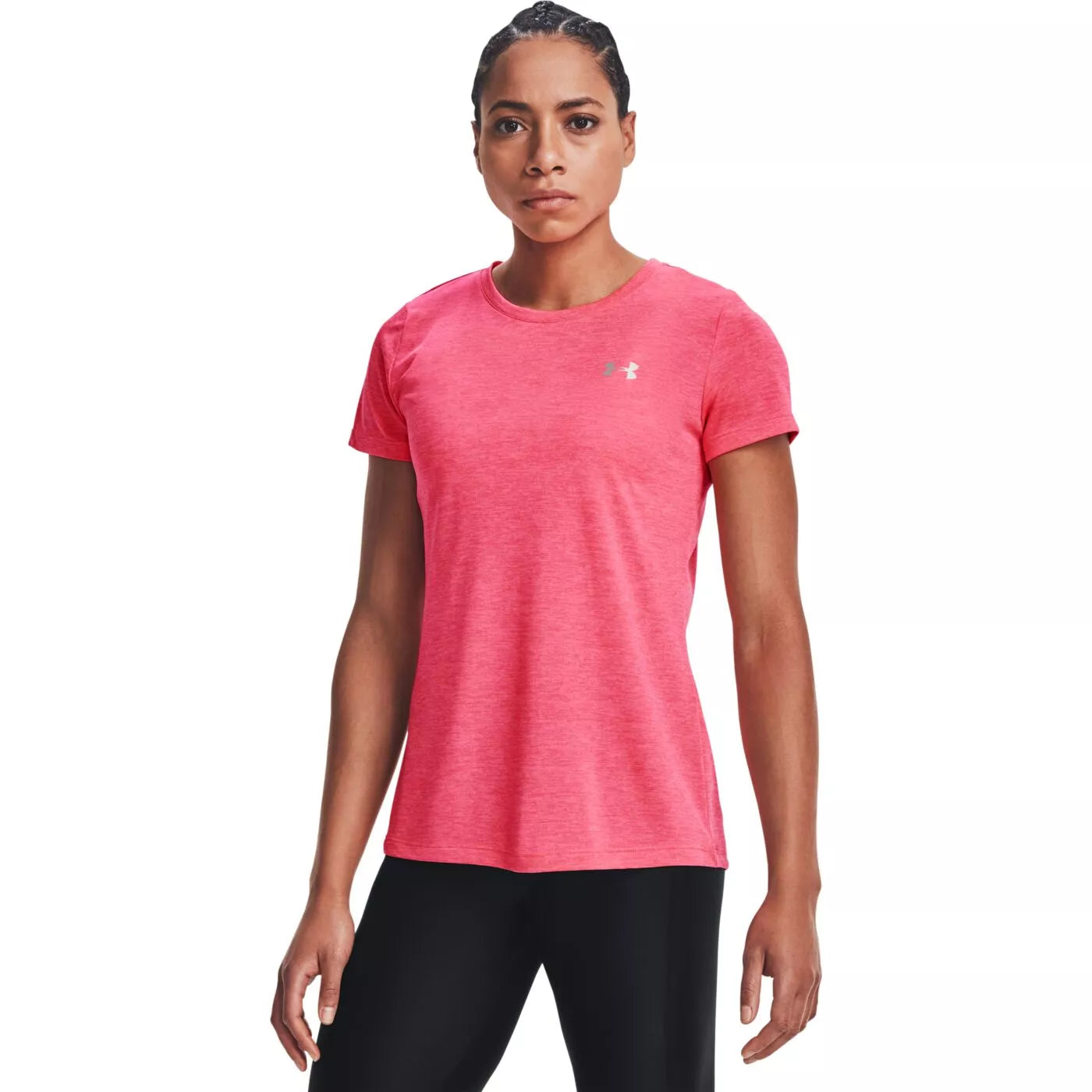 UA Twist Tech Tee W Rebel Pink