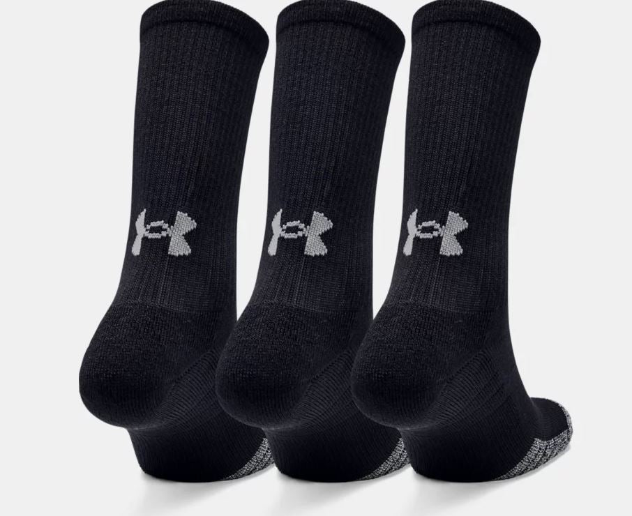 UA Heat Gear Crew Sock Black