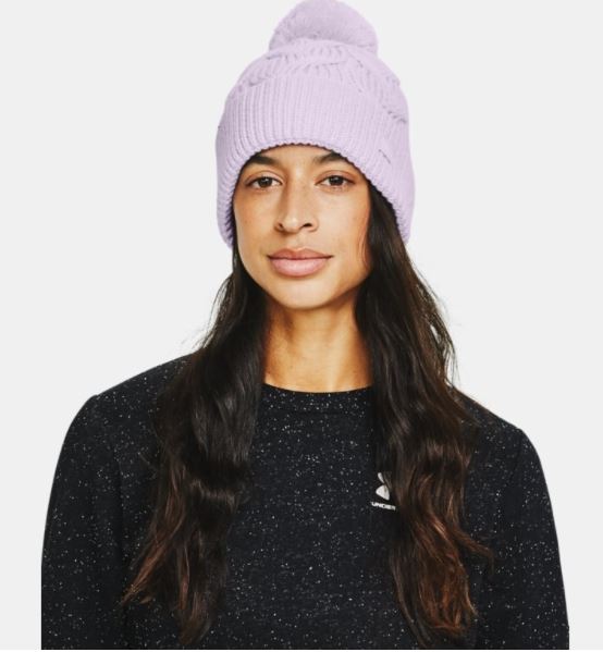 UA Around The Town Pom Beanie Pink