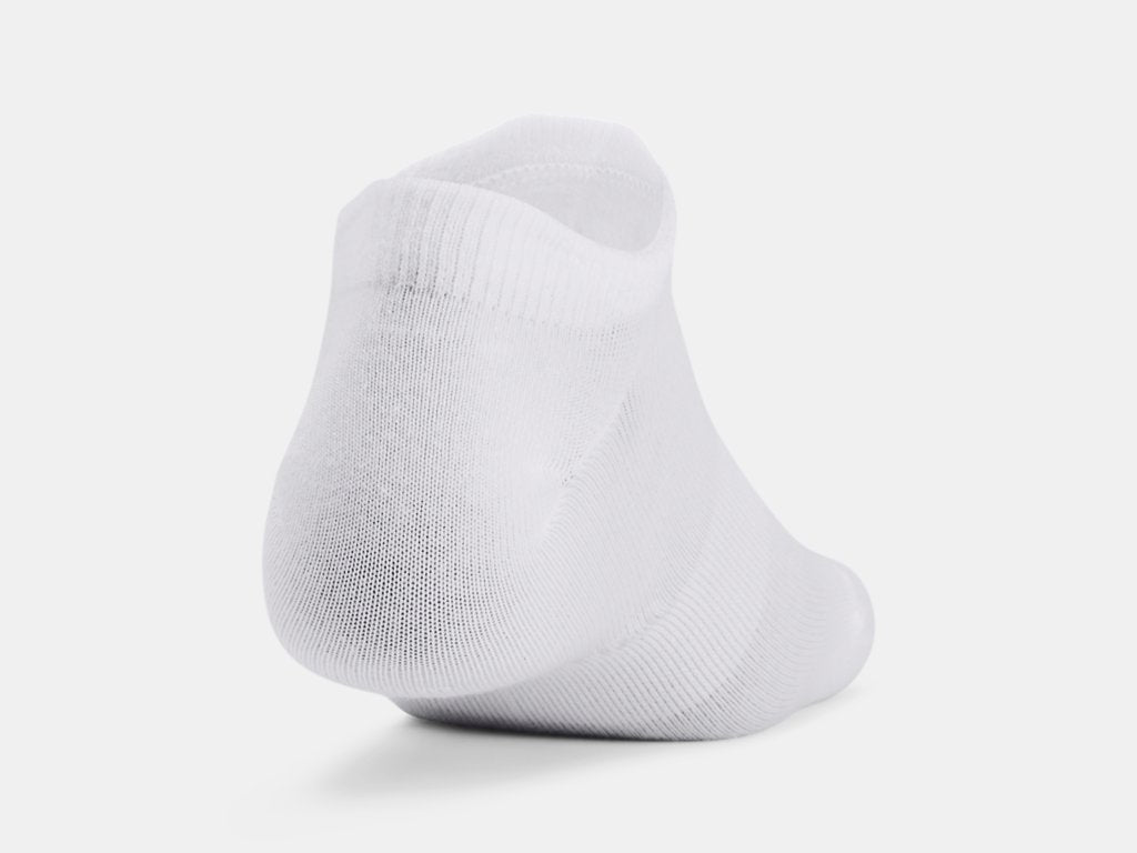 UA Essential No-Show Sock 3pk White