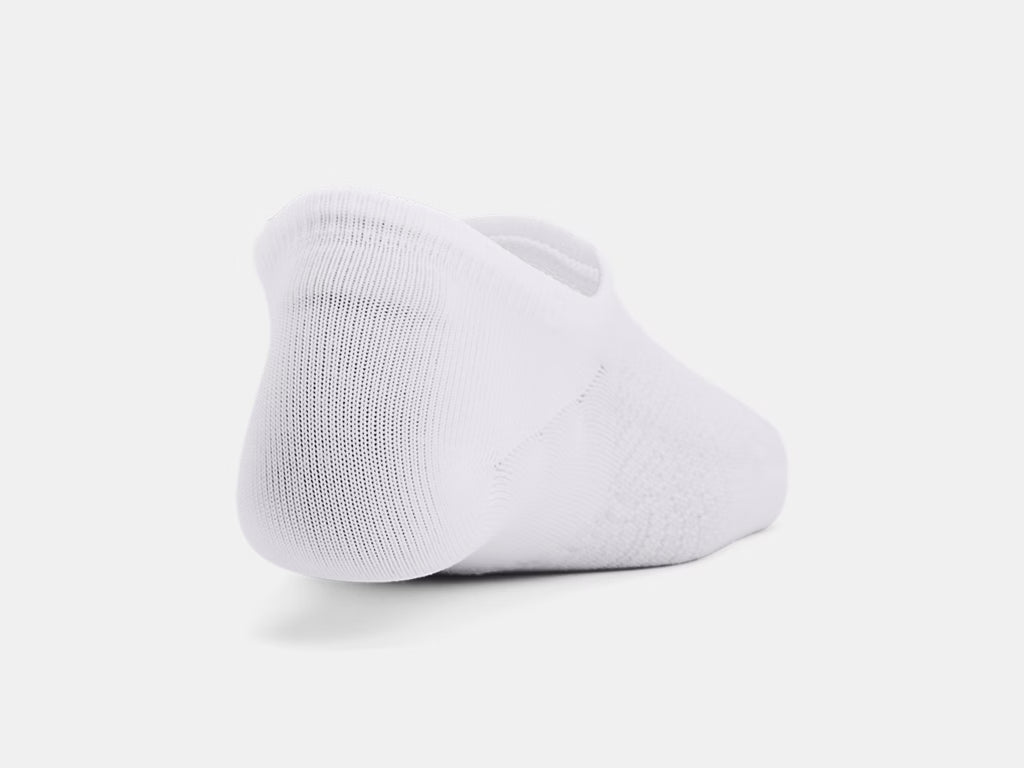 UA Breathe Lite Ultra 3-Pack Low Liner Socks W White