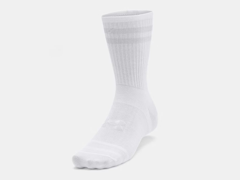UA Essential Unisex 6-Pack Crew Socks White