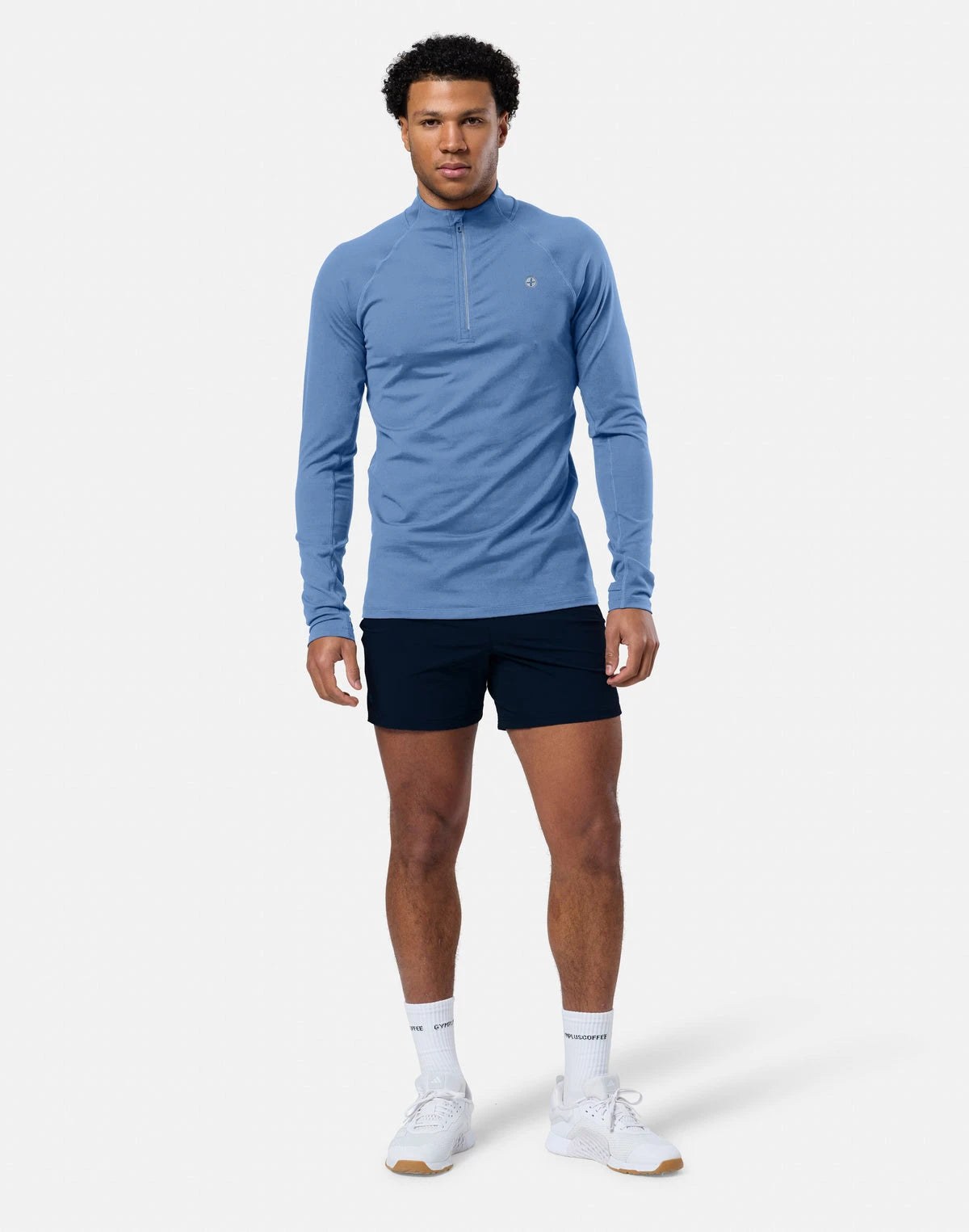 Gym + Coffee Relentless 1/4 Zip Men's Oasis Blue