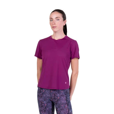 Ronhill Tech Short Sleeve T-Shirt W Blackcurrant / Orchid
