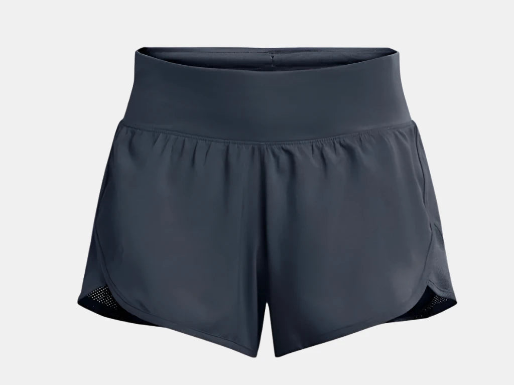 UA Fly-By Elite 3" Shorts W Tetra Gray