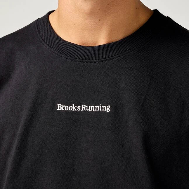 Brooks M Movement Heavyweight Tee Black/Bone