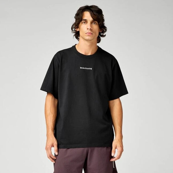 Brooks M Movement Heavyweight Tee Black/Bone