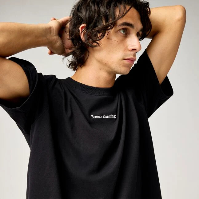 Brooks M Movement Heavyweight Tee Black/Bone