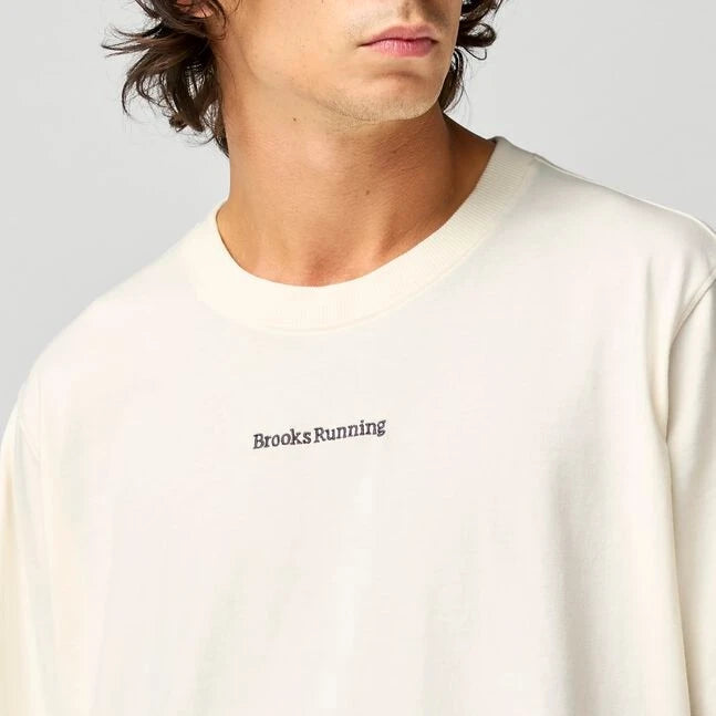 Brooks M Movement Heavyweight Tee Bone/Cocoa
