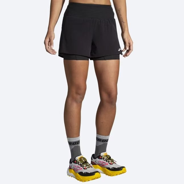 Brooks High Point 3" 2-in-1 Short W Black