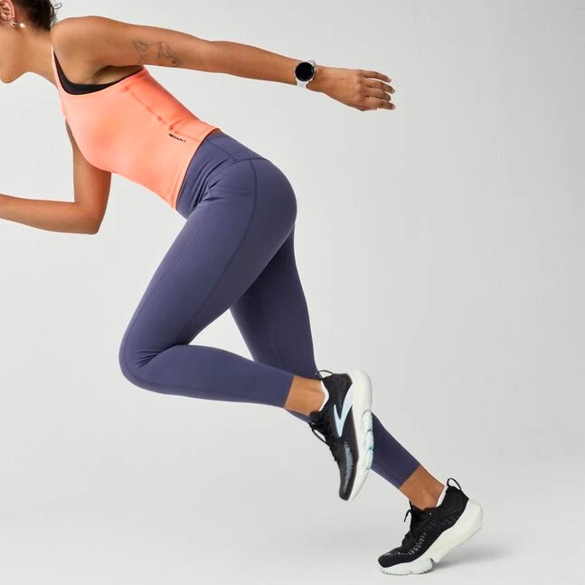 Brooks W Dash Crop Tank Cyber Peach