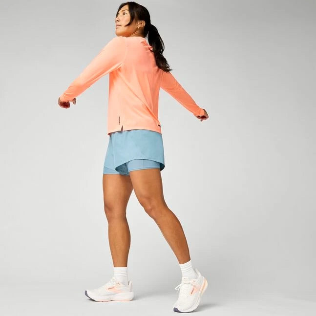 Brooks Dash 2-in-1 Short W Blue Haze