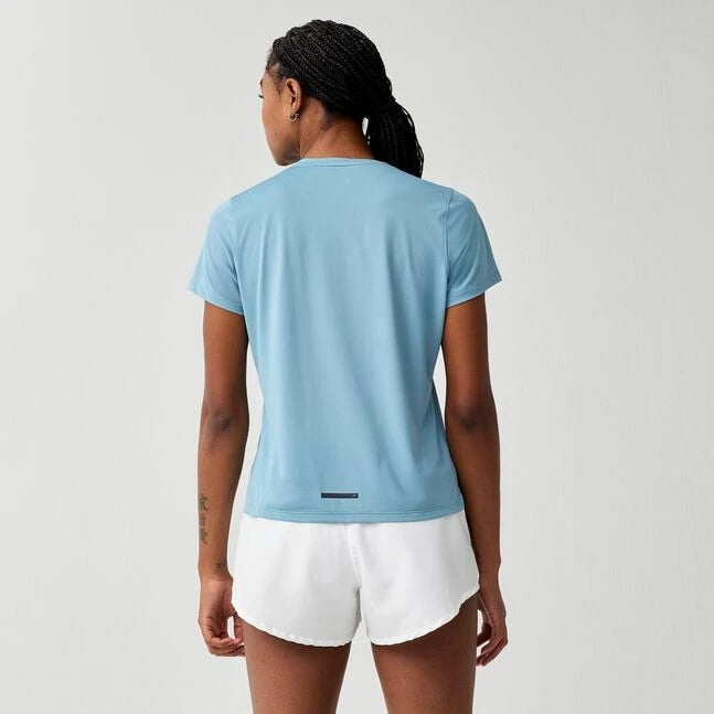 Brooks Dash Cooling Short Sleeve W Blue Haze