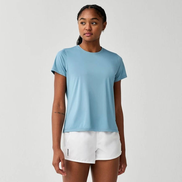 Brooks Dash Cooling Short Sleeve W Blue Haze