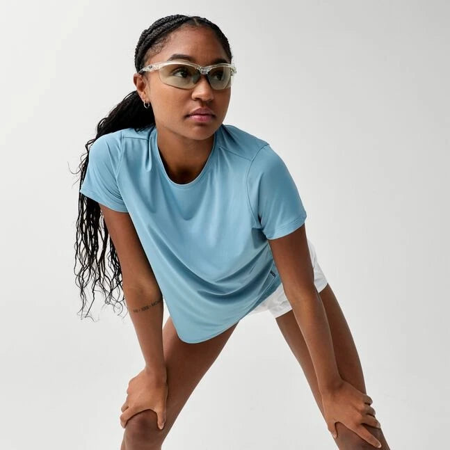 Brooks Dash Cooling Short Sleeve W Blue Haze