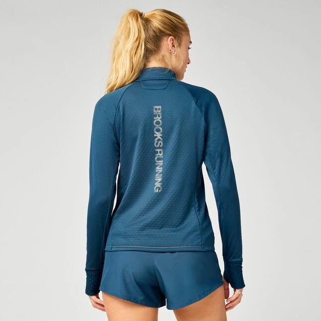 Brooks Thermal Reflective 1/4 Zip Women's Indigo/Reflective