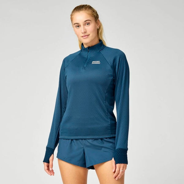 Brooks Thermal Reflective 1/4 Zip Women's Indigo/Reflective