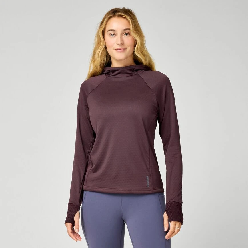 Brooks Momentum Thermal Hoodie Cocoa
