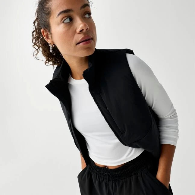Brooks Movement Insulated Crop Vest Women's Black