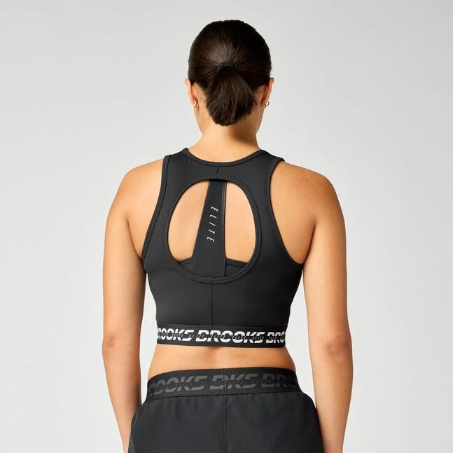 Brooks PR Elite Crop Tank - Black