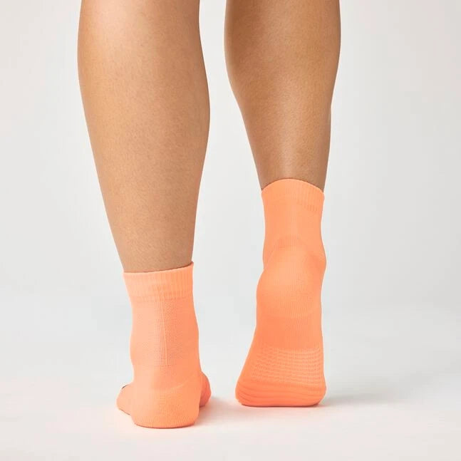 Brooks Ghost Lite Quarter Socks 2-Pack Cyber Peach & White/Peach