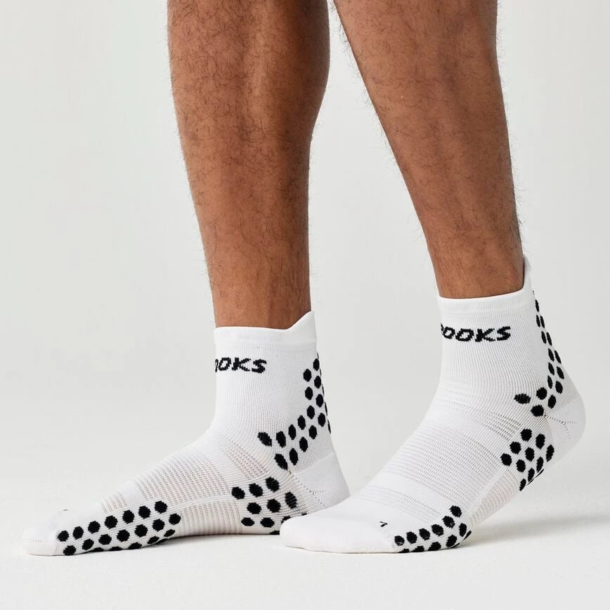 Brooks Glycerin Sensory Quarter Socks White
