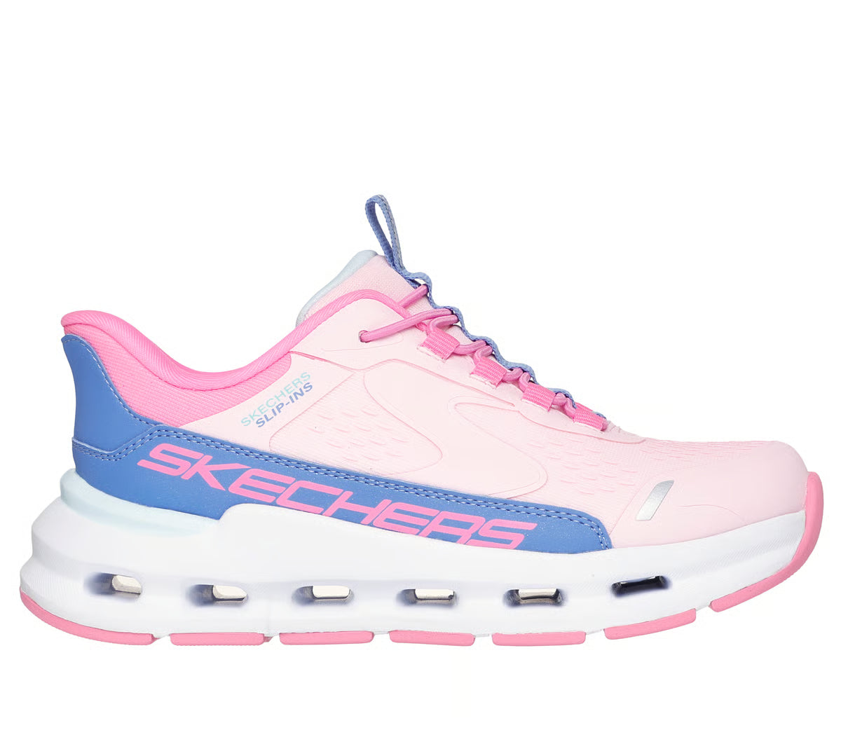 Skechers Glide-Step + Vista Lane Youth Trainers Pnk/Blk