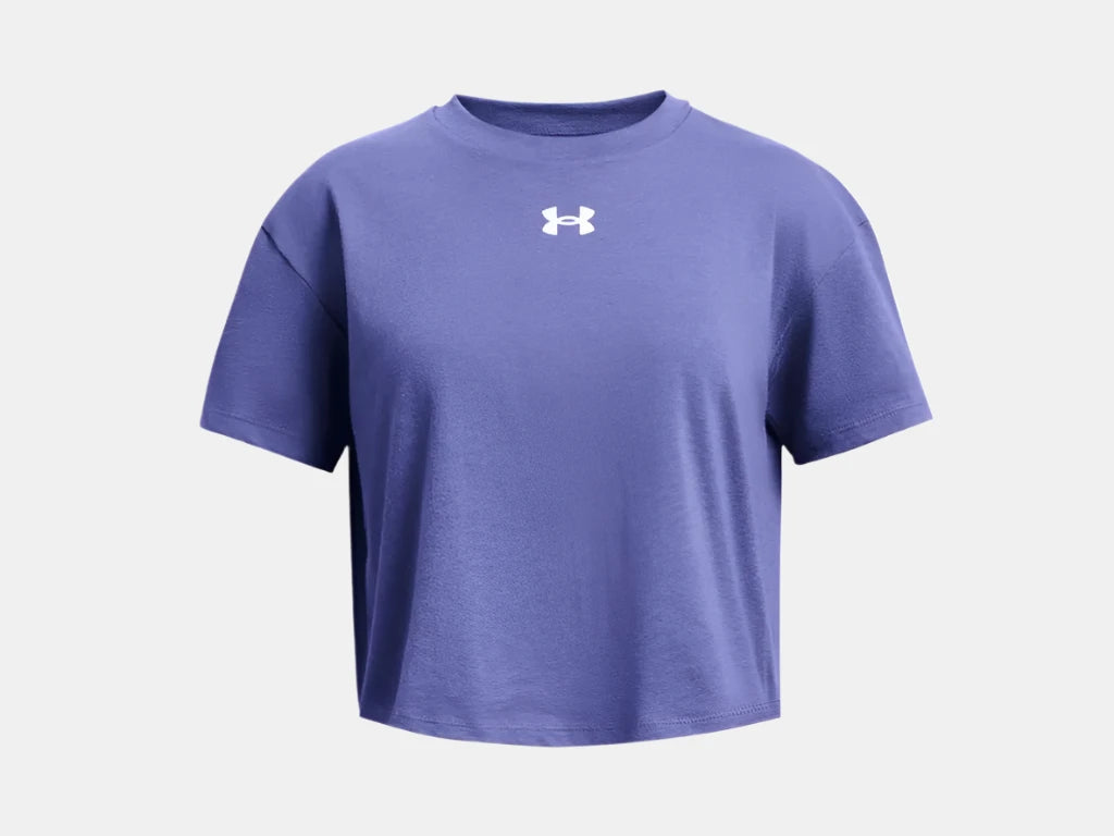 UA Crop Sportstyle Logo Short Sleeve Girls' Starlight