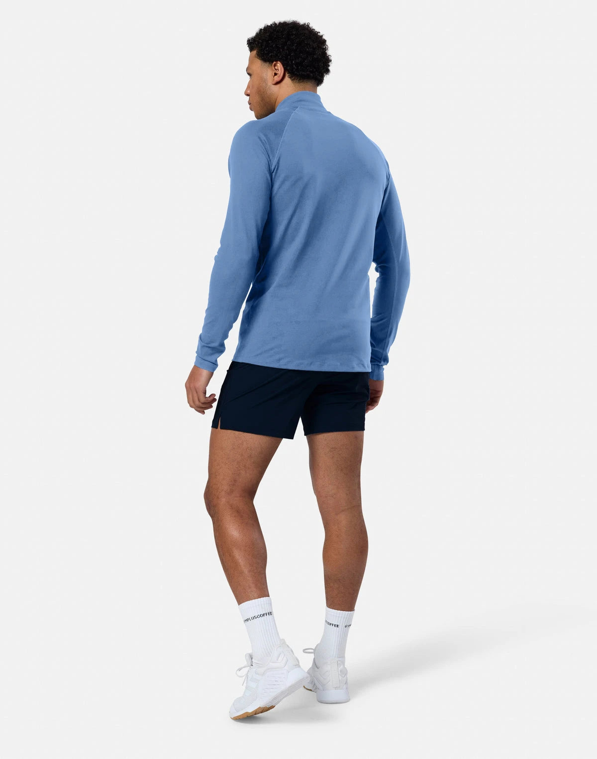 Gym + Coffee Relentless 1/4 Zip Men's Oasis Blue