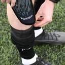Precision Pro Fusion Flex Shin Guards (Black/Grey, Medium)
