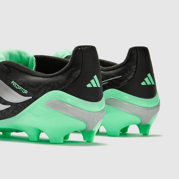 Adidas PREDATOR LEAGUE Fold-Over Tongue FG Soccer Cleats (JR)- Core Black / Silver Metallic