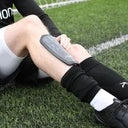 Precision Pro Fusion Flex Shin Guards (Black/Grey, Medium)