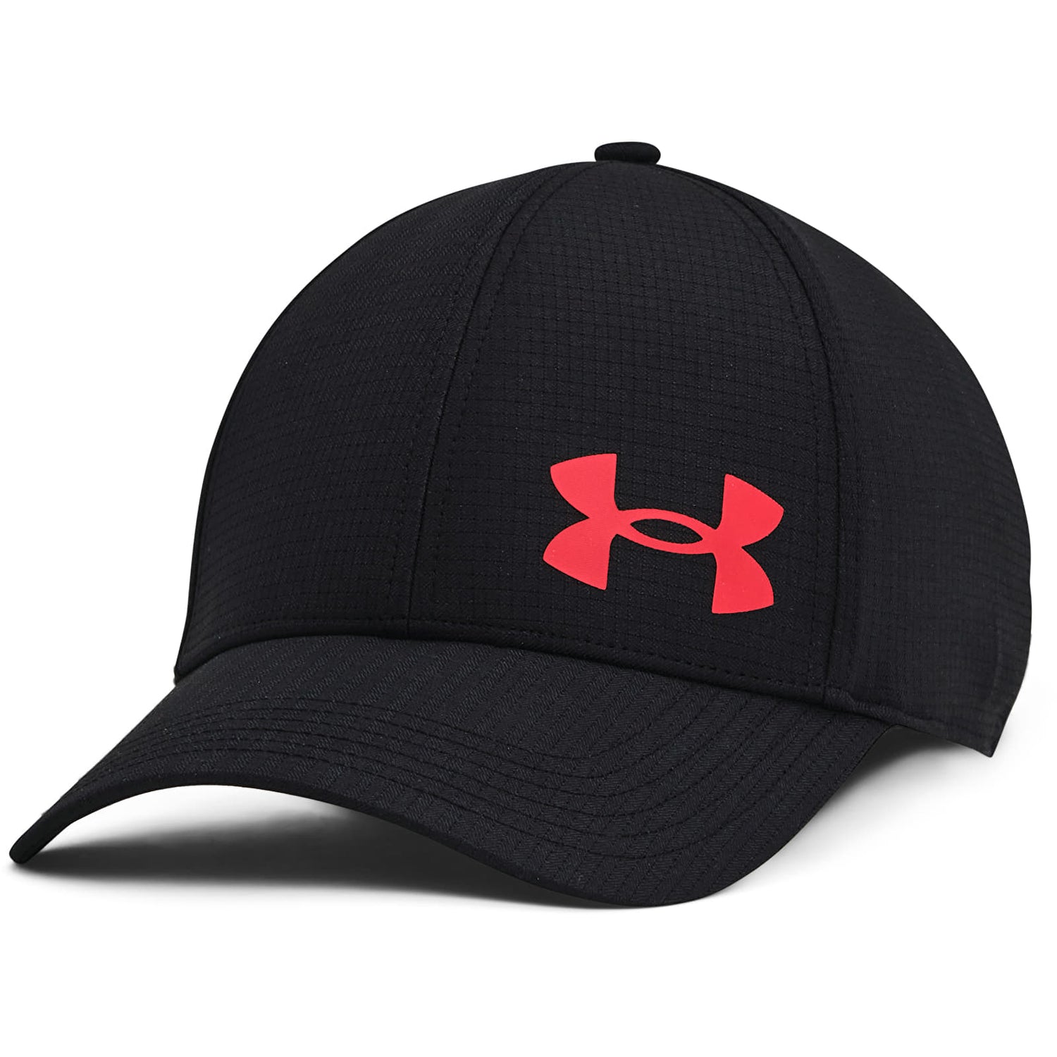 UA Armour Vent Stretch Hat M Black/Red Solstice