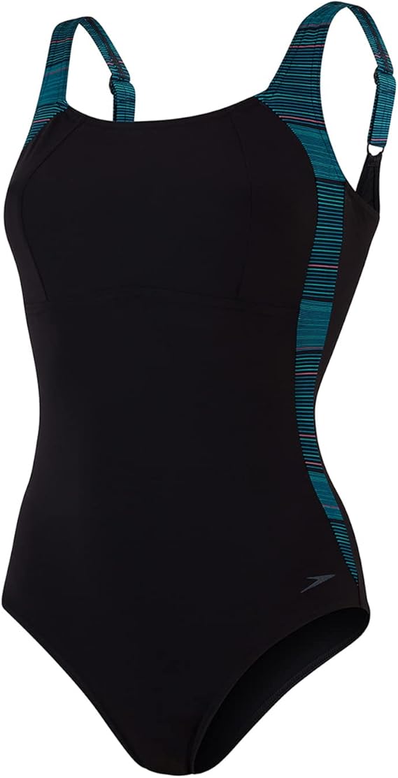 Speedo Lunalustre One-Piece Swimsuit W Blk/Grn