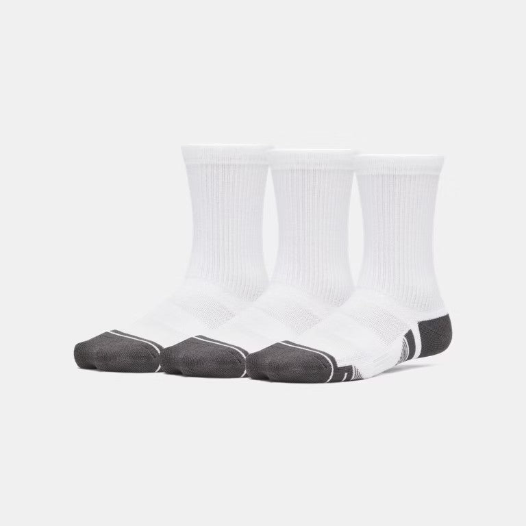 UA Performance Tech Kids' 3-Pack Crew Socks